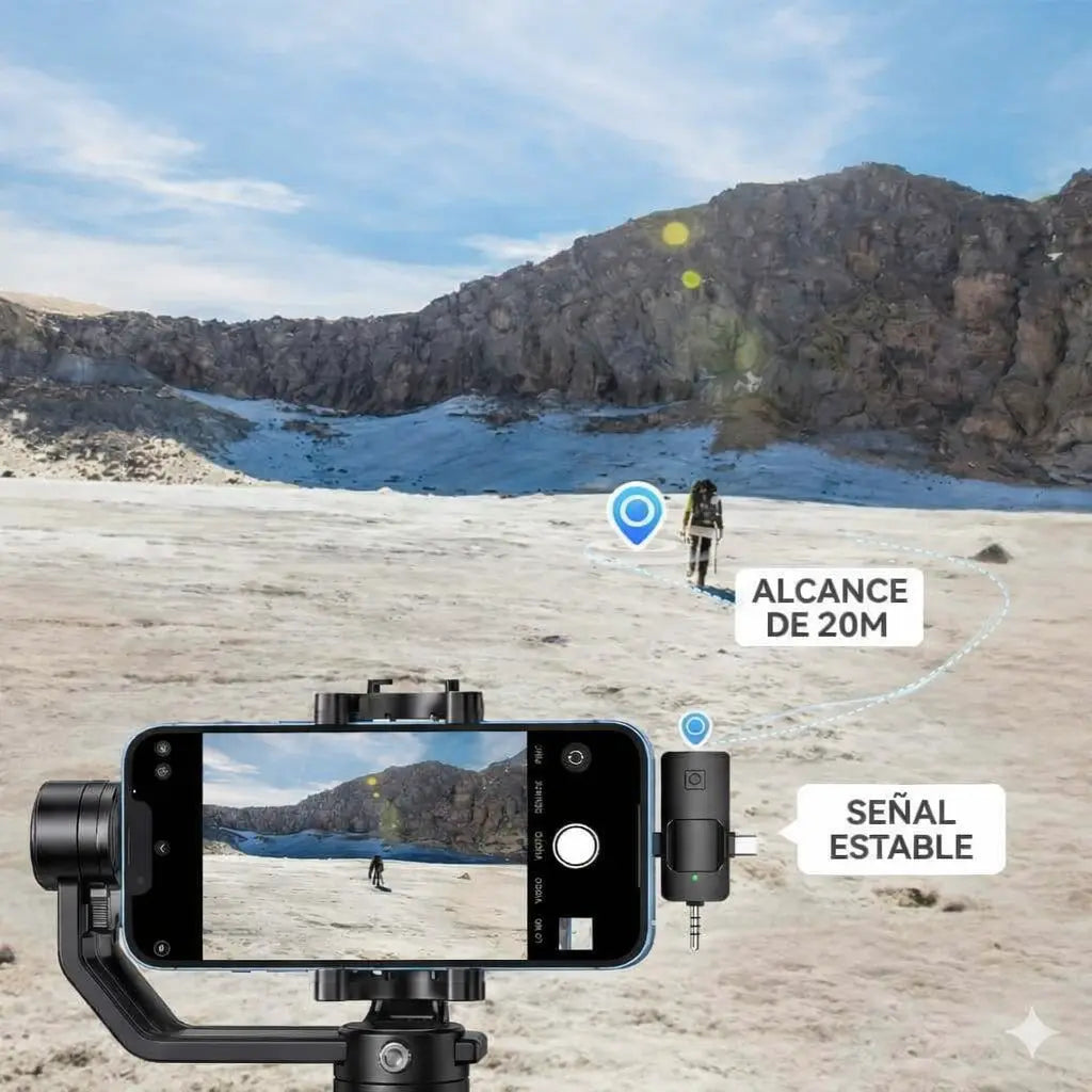 Micrófono Inalámbrico de CLip Dual Tip