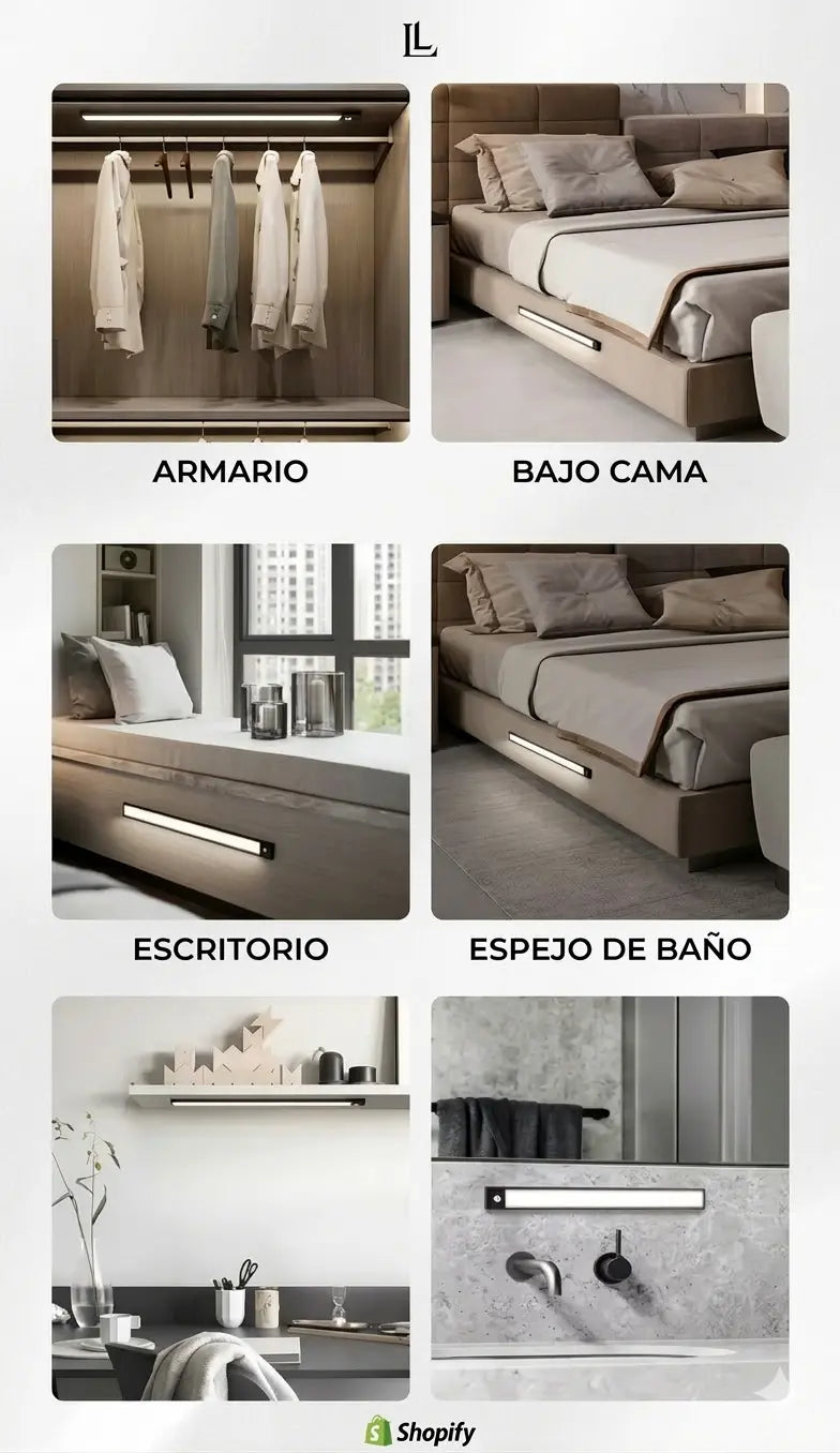 Luz led closet cocina con sensor 30CM